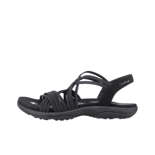 Skechers Reggae Slim One Ремешок Сандалии Низкий каблук <3 см Женский Черный