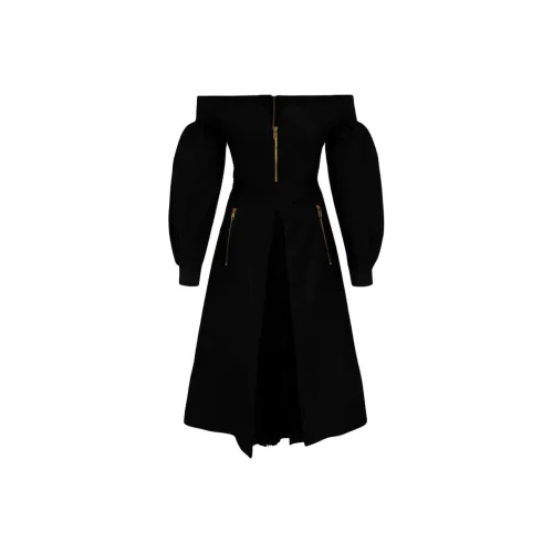 GUCCI Длинное платье с длинными рукавами женское черное