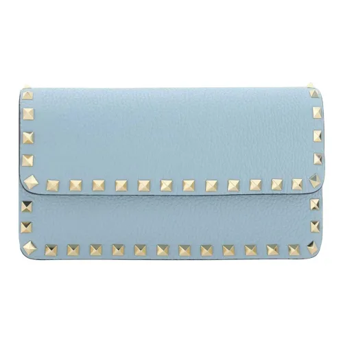 Valentino Телячья кожа Сумка через плечо Сумка на плечо Кошелек Женский Серый Синий