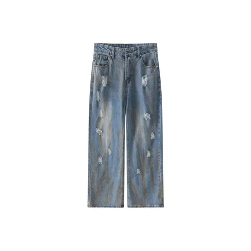 YOUSEKOO Синие Унисекс Джинсы