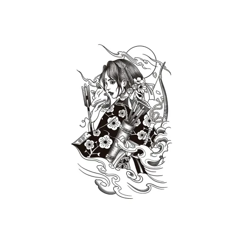 LIEJI Чернила Бегония Принцесса Shadow Травяной Tattoo Наклейка