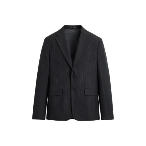 ZARA Морской синий Мужские Деловые костюмы