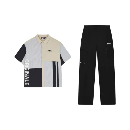 FILA ORIGINALE Белый Линия Рубашка Комплект Мужской
