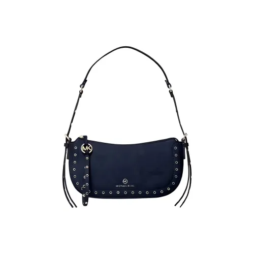 MICHAEL KORS Camden Коровья кожа Baguette Сумка на плечо Мини Женские Темно-синий