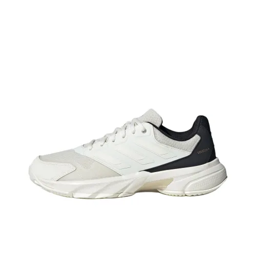 Adidas CourtJam Control 3 Устойчивые к истиранию Низкие Кроссовки для тенниса Женские Белые Черные