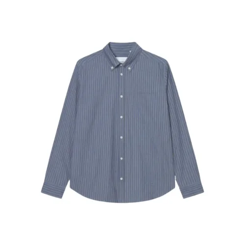 LES DEUX Павлин Синий Мужская Рубашка