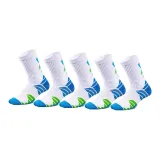 Белый, синий, зеленый, 5 пар.