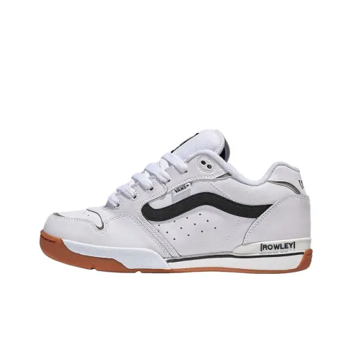 Vans Rowley Устойчивые к истиранию Низкие Кроссовки для скейтбординга Унисекс Белый Черный