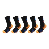 Баскетбольные носки, черные, оранжевые, синие, упаковка из 5 пар.
