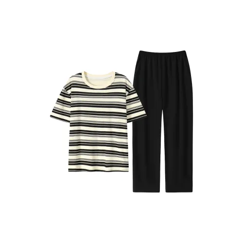 H YXIANG 7419 Полосы Мужской Пижамный Комплект