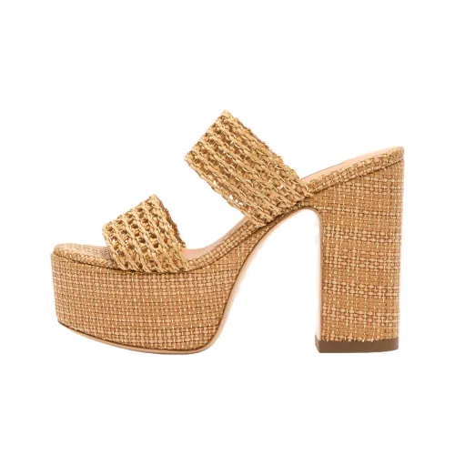 Casadei Шлепанцы 12 см Женские Светло-Коричневые