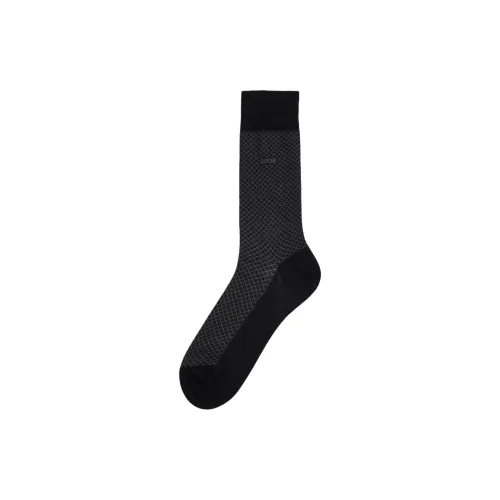 Hugo Boss Черные Мужские Носки до икры MID