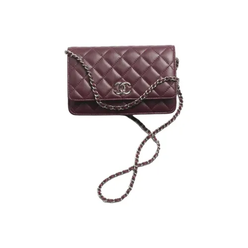 CHANEL Кожа Сумка через плечо Женская Темно-красная