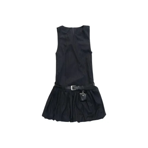 Розовые темно-синие женские платья без рукавов