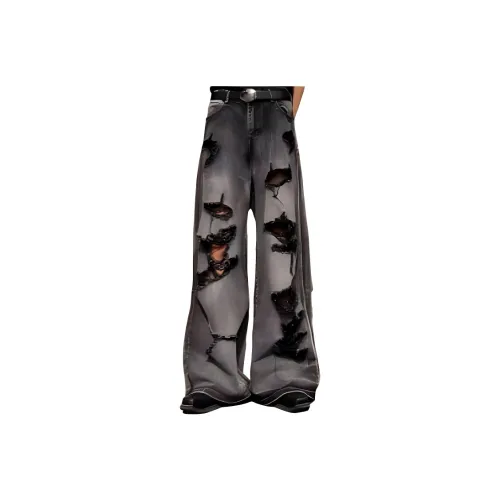 Wooden Rabbit Черный Серый Цвет Мужские Джинсы