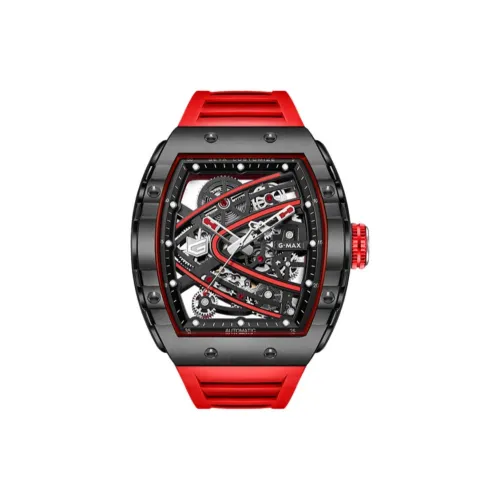 GEYA Max Коллекция U-образная гоночная трасса Автоматический механический механизм Силиконовый ремешок Часы Мужские часы