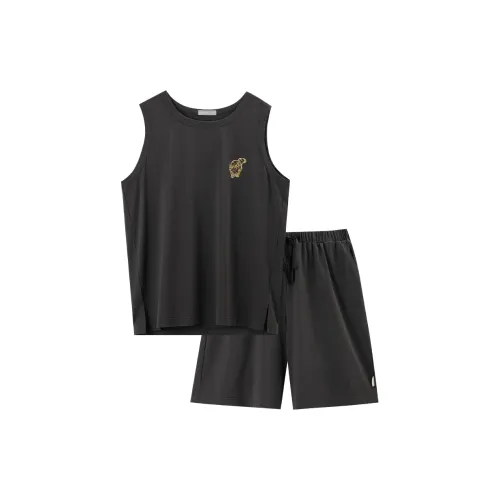 Same Language Красный Черный Котенок Мужской Пижамный Комплект