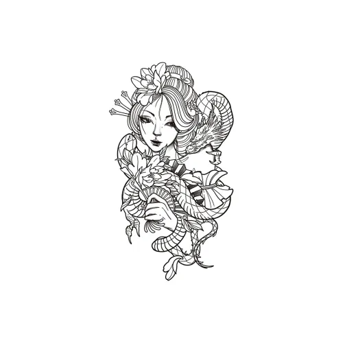 LIEJI Цветочный Wonderland Травяной Tattoo Наклейка