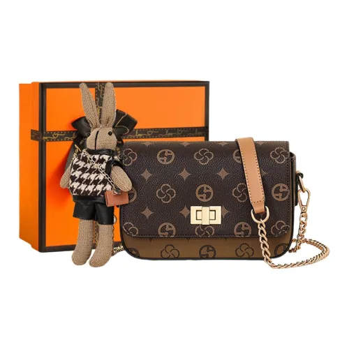 OUBOTE Сумка через плечо из синтетической кожи женская кофейного цвета