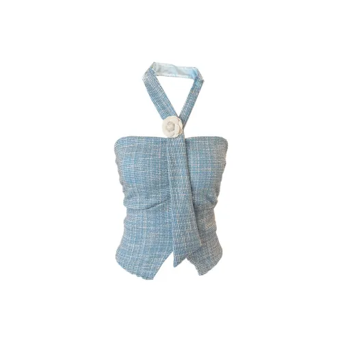 Cotton Gene Синие Женские Камисоли