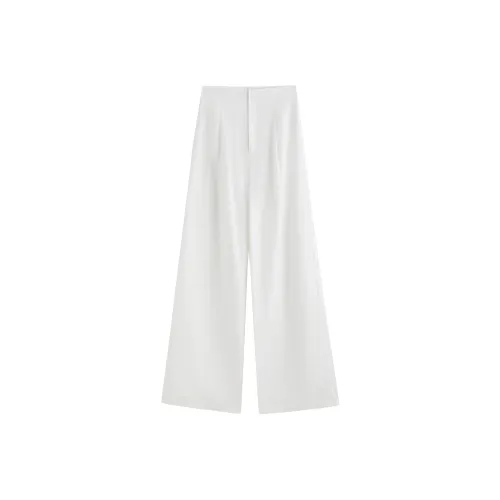FANSILANEN Plain White Женские Повседневные Брюки