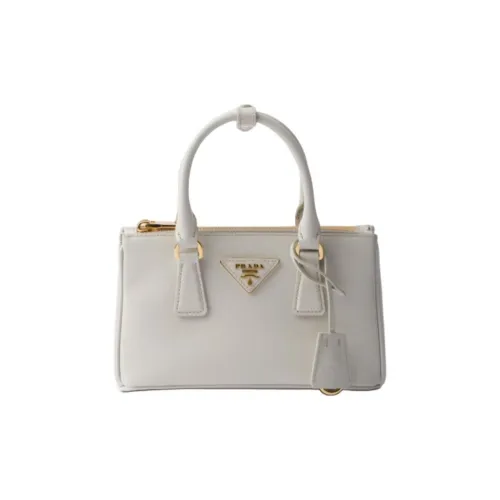 Prada Saffiano Кожа Одно плечо Сумка Мини Женская Белый Chalk