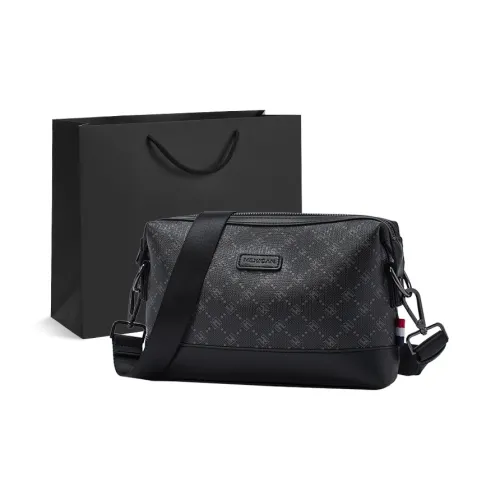 MEXICAN ПВХ Одно Плечо Маленькая Сумка Сумка через плечо Мужская Черная