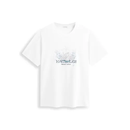 PEACEBIRD MEN Чисто Белый Мужской T-Рубашки