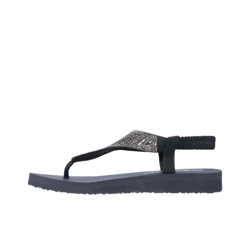 Skechers Meditation Пляжные сандалии Женские Черный