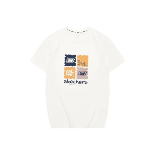 Skechers T-Shirt Унисекс Зефирно-белый