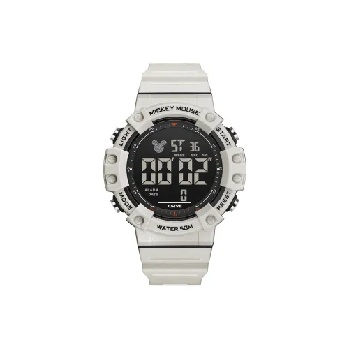 Disney Mickey Series Наручные часы Электронный механизм TPU ремешок Черный циферблат Унисекс