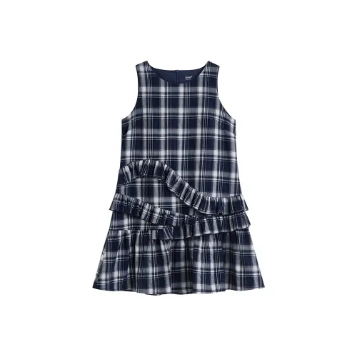 Inman Королевский синий Клетчатый Женские Платья без рукавов