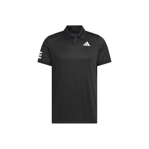 Adidas CLUB TENNIS 3 STRIPES Поло Мужское Черное Белое