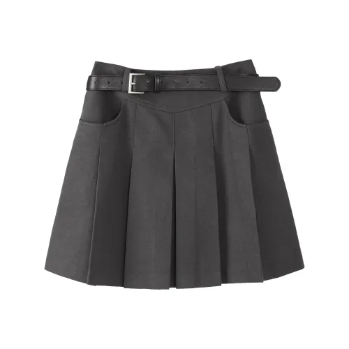Fstudio Корейский Преппи стиль Маленький ВЫШИВКА HIGH RISE Утягивающий Плиссированный Повседневный Короткие Юбки Женские