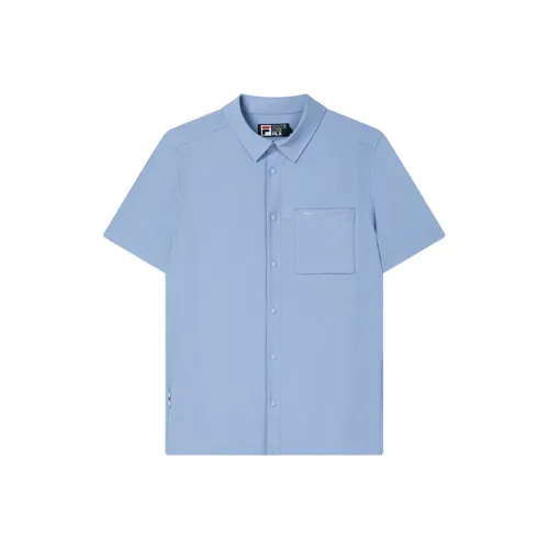 FILA Белая Рубашка Мужская The Wind IS Синяя