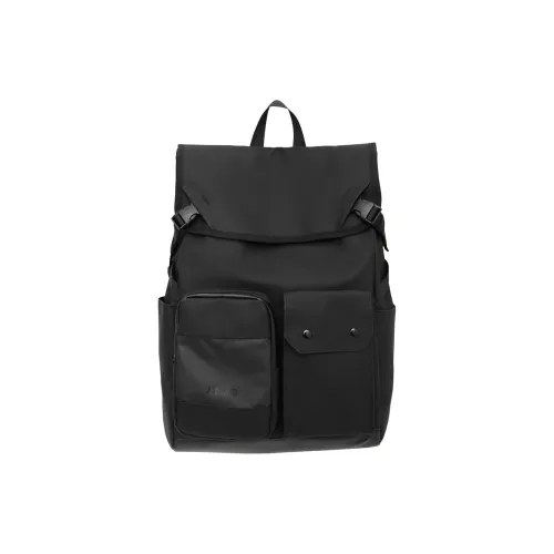 Kwq Рюкзак из кожаной мембраны унисекс черный белый