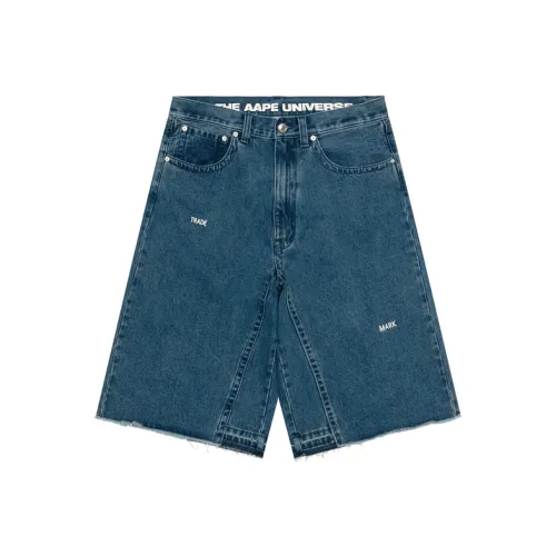 AAPE Синий BLL Мужские Джинсовые Шорты