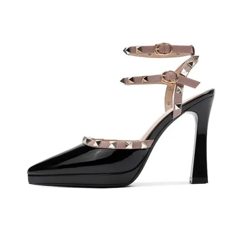 Zubumei Грубый каблук высокие каблуки 10 см женские