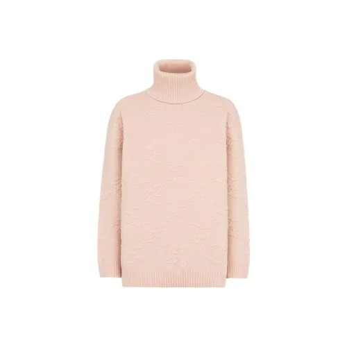 FENDI FW21 Облегающий свитер женский розовый