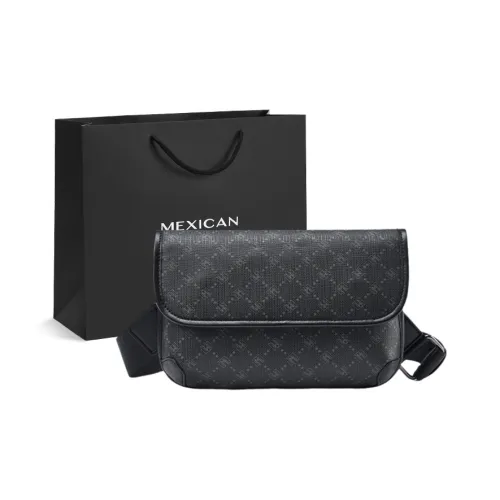 MEXICAN ПВХ Сумка через плечо Сумка-слинг Стандартная Мужская Черная