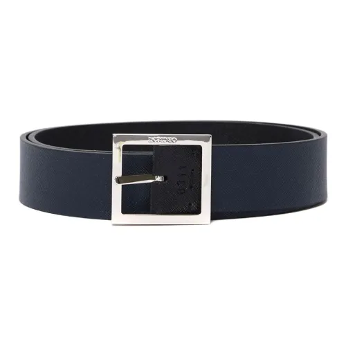 ORCIANI Телячья кожа Кожаные ремни Мужской Синий Черный Ширина 3,5CM