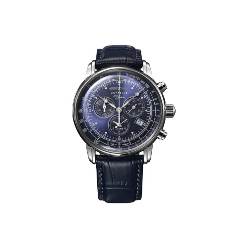 ZEPPELIN Кварцевый механизм Мужские часы 42 мм Синий