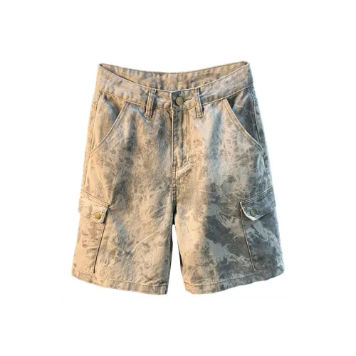 GEOGRE ALEX Light Gray Men's Cargo Shorts GEOGRE ALEX Светло-серые мужские карго шорты