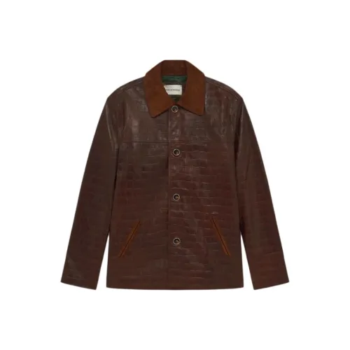 DROLE DE MONSIEUR Кожа Куртка Мужская Коричневая
