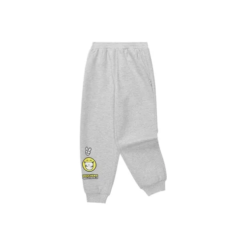 Детские 3-7 лет Skechers Kids x Smiley World Вязаные тренировочные штаны Светло-серый Фотиния