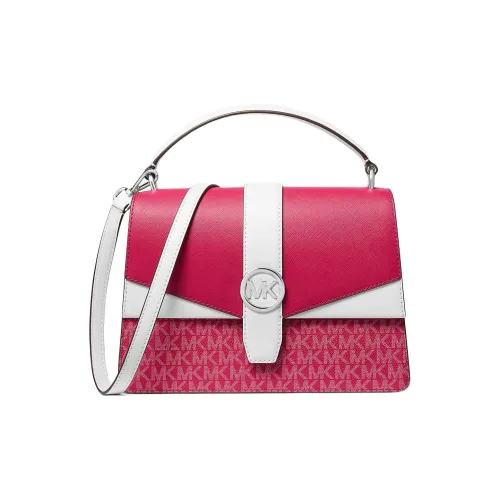 MICHAEL KORS Greenwich Покрытый холст Одно плечо Сумка Средний Женский Темный Малиновый