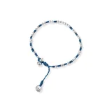 Синий шнур, браслет с бусинами "Горлянка"