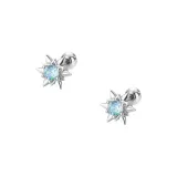 Шестиконечная звезда Ultra-Sparkle Серьги-гвоздики (Синий, 1 пара)