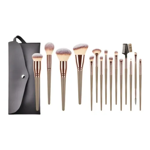 FOYULE 15 шт. Доступные кисти для макияжа Полный комплект Инструменты для красоты Настраиваемые Смешанные цвета Мягкая кожа Дружелюбный