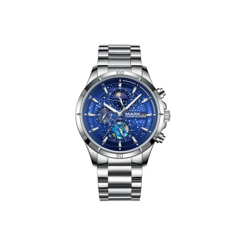 FAIRWHALE Кварцевый механизм металлический ремешок мужские часы синий циферблат